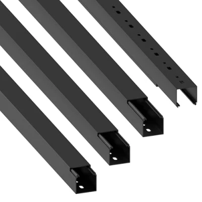 Afbeelding van Gutting kabelgoot (met montagegaten in de grond) 40x40 mm van PVC, kleur: zwart, lengte 4 m (4 x 1 lengte)