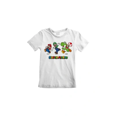 Afbeelding van T Shirt met Korte Mouwen voor kinderen Super Mario Running Pose Wit