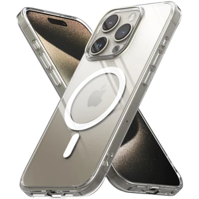 Afbeelding van Ringke Fusion Magnetic Compatibel met iPhone 15 Pro Max Case, Transparant Schokbestendig Hoesje Clear