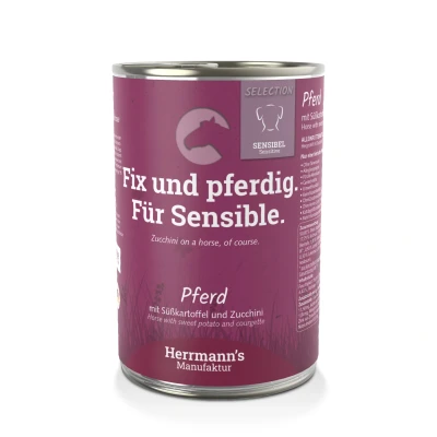 Afbeelding van Herrmann&#039;s Sensitive hond Paard met zoete aardappel 400 gr.
