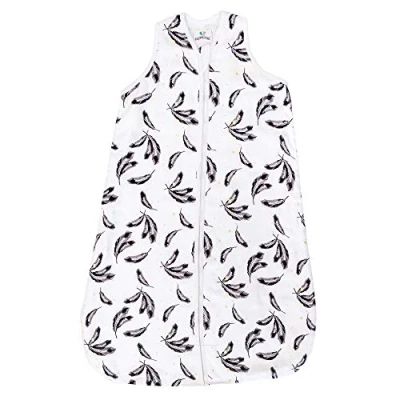 Afbeelding van DOMIVA Slaapzak in bamboe mousseline 0 6m 70 cm Veren print