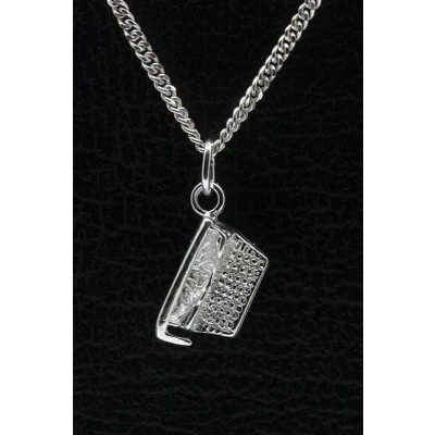 Afbeelding van Zilveren Typemachine ketting hanger