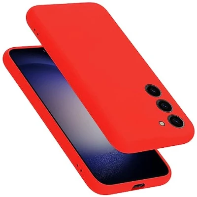 Afbeelding van Cadorabo Hoesje geschikt voor Samsung Galaxy S23 Case in LIQUID ROOD Beschermhoes TPU silicone Cover