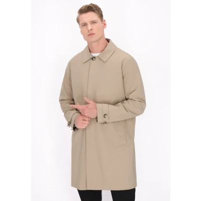 Afbeelding van Dreimaster Halflange jas, Heren, Maat: Small, Light beige