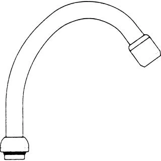 Afbeelding van Venlo bovenuitloop draaibaar met perlator 3/4&quot; x 150 mm
