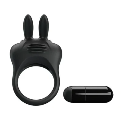 Afbeelding van Pretty Love Davion Vibrende Cockring Met Clitoris Stimulator Zwart