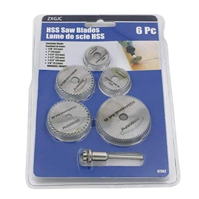 Afbeelding van NA Cirkelzaagblad, 6 stuks, HSS snijschijven van metaal, draaibaar, cirkelvormig, voor boormachines Dremel, glasdoorn hout