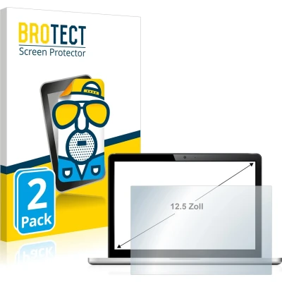 Afbeelding van BROTECT Screenprotector voor Laptops met 12.5 inch Schermen [277 mm x 156 mm, 16:9] Folie Beschermfolie matte (2 Stuks)