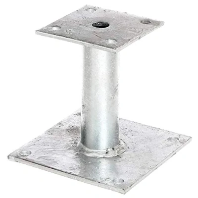 Afbeelding van Alberts 210823 Paalhouder om op te schroeven thermisch verzinkt 150 x mm buislengte