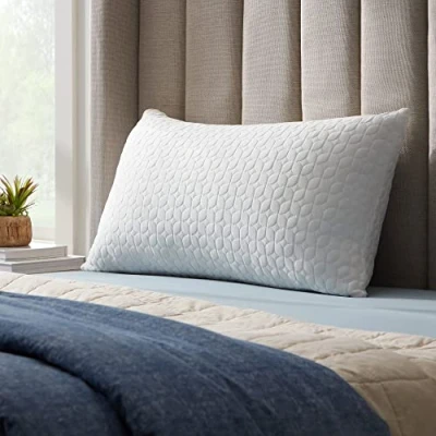 Afbeelding van LUCID 50 x 70 cm hoofdkussen met hybride vulling van gemalen traagschuim en microvezel uitneembare, aanpasbare wasbare overtrek voor zijkanten, rug buikslapers