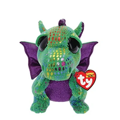 Afbeelding van Carletto Ty 36186 Cinder draak met glitterogen en glinsterend lichaam, Beanie Boo&#039;s, 15 cm, groen