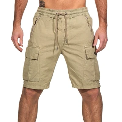 Afbeelding van Alpha Industries Ripstop Jogger Short Shorts, Heren, Maat: Large, Sand