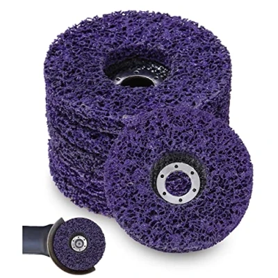 Afbeelding van 125mm CSD Disc Slijpschijven voor Haakse Slijpmachine [5 stuks], Grove Reinigingsschijf Zwarte Set, Slijpschijf Nylon Stofschijf Schone Stripschijf, Verwijder Verf, Roest