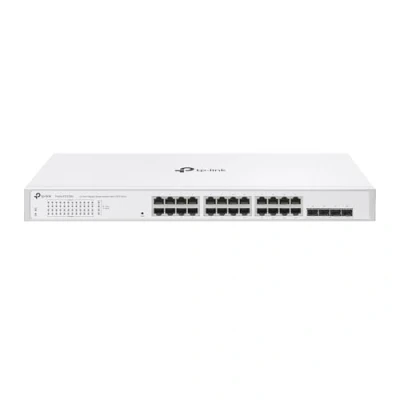 Afbeelding van TP Link Festa FS328G 24 poorts Gigabit Switch met 4 SFP sleuven, gratis cloudbeheer, statische routering, VLAN, ACL, IGMP snooping, ventilatorloos ontwerp