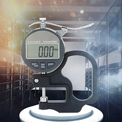 Afbeelding van Digitale diktemeter, meetinstrument bereik 0 12,7 mm 0,01 voor het meten van de dikte leer, papier