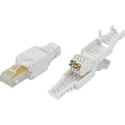 Afbeelding van TRU COMPONENTS 93014c935 RJ45 Stekker, gereedschapsloos recht Natuur 1 stuk(s)