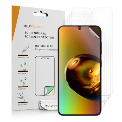 Afbeelding van kwmobile 6x screenprotectors compatibel met Samsung Galaxy S24 screenprotector Beschermfolie voor smartphones Transparant