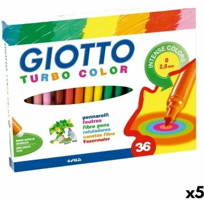 Afbeelding van Set Viltstiften Giotto Turbo Color Multicolour (5 Stuks)