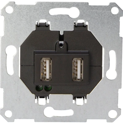 Afbeelding van Kopp Technikcenter Inbouw Stopcontact Sokkel USB 2 x 1.050 Ma