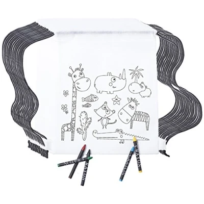 Afbeelding van Kinderverjaardagscadeau. 10 zakken om te schilderen, sets met 5 gekleurde waxen. voor kinderverjaardag, gastgeschenken en kleine geschenken kinderen.