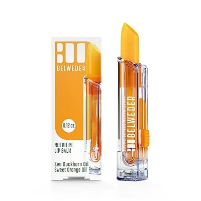 Afbeelding van BELWEDER Voedende Lippenbalsem met Duindoornolie en Zoete Sinaasappelolie Lippenverzorging Bescherming Antioxidanten Lippenregeneratie Transparante Lip Balm Unisex (1 stuk 3,5g)