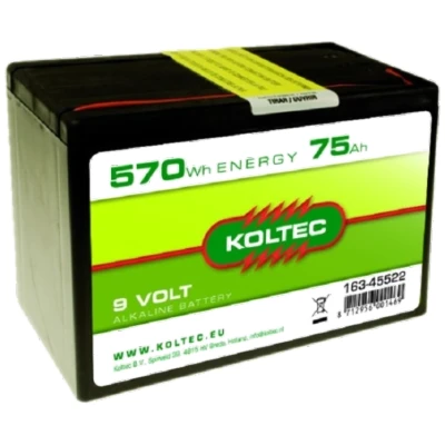 Afbeelding van Batterij 9 Volt 570 Wh 75 Ah Alkaline