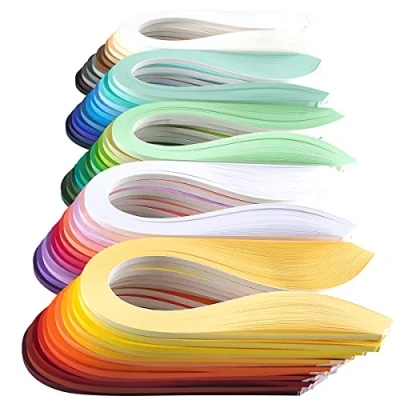 Afbeelding van JUYA Enkele Kleur Papier Quilling Strips Set 60 Kleuren 39cm Lengte Een 100 per Pack Breedte 5mm