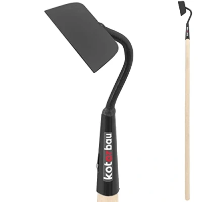 Afbeelding van KOTARBAU® Tuinhak, 40 x 160 mm, schoffel, trapeziumvorm met steel van hout, 120 cm, bloemschoffel, tuingereedschap, voor losmaken, verplanten, wieden, tuinonderhoud