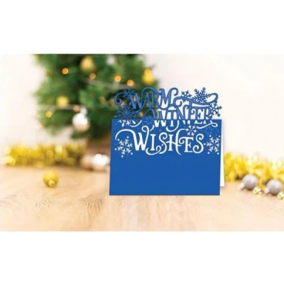 Afbeelding van Gemini Edge&#039;able Kerst snijmal Woord Warm Winter Wishes