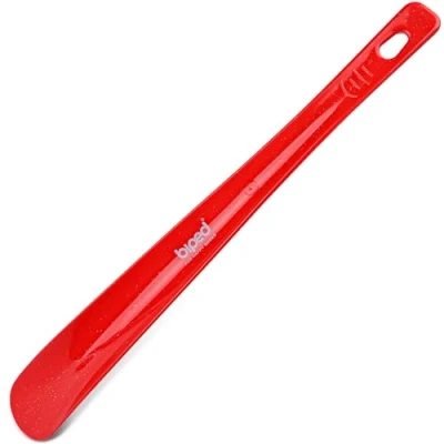 Afbeelding van Kunststof schoenlepel 35 cm met ophangoog z1555 (rood)