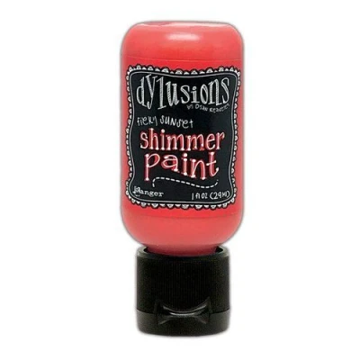 Afbeelding van Ranger Dylusions Shimmer Paint Flip Cap Bottle Fiery Sunset DYU81371 Dyan Reaveley (07 22)