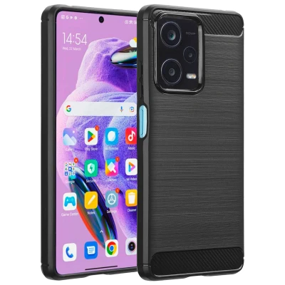 Afbeelding van Xiaomi Redmi Note 12 Pro Plus Hoesje Siliconen en TPU (zacht) imoshion Softcase/Backcover Zwart Telefoonhoesje
