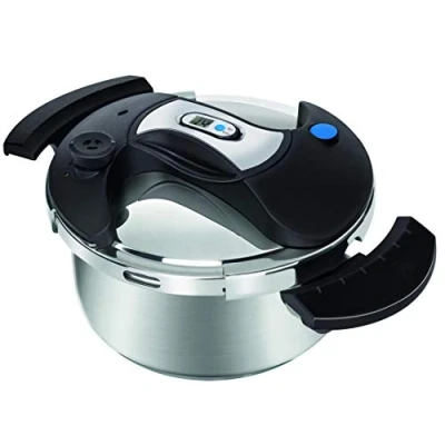 Afbeelding van Smile Mgs 07 snelkookpan, 7 l, multifunctionele snelkookpan met accessoires, meerlagige bodem, roestvrij staal, geschikt voor alle soorten keuken, vaatwasmachinebestendig