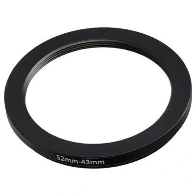 Afbeelding van vhbw Step down ring adapter van 52 mm naar 43 voor cameralens filteradapter, metaal, zwart