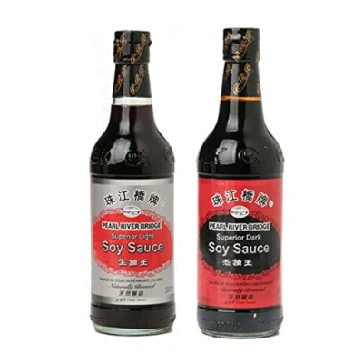 Afbeelding van Pearl River Bridge Superieure lichte en donkere sojasaus 500ml (Twin Pack)