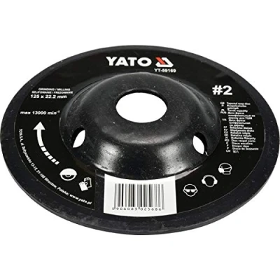 Afbeelding van YATO Professionele raspschijf voor haakse slijper selectie 115 mm 125 slijpschijf houtkunst (125 nr. 2 recht, gebogen, volledig oppervlak), 0