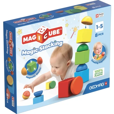 Afbeelding van Geomag Magicube Blocks Recycled Stacking 8 pcs