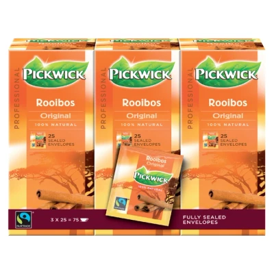 Afbeelding van Thee Pickwick Fair Trade rooibos 25x1.5gr