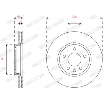 Afbeelding van Ferodo Remschijven DDF2811C