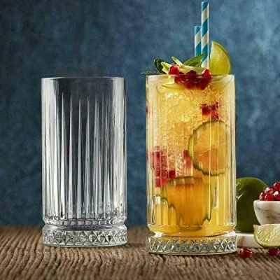 Afbeelding van Pasabahce Elysia 520125 Longdrink glas in retrodesign en kristallook, 280 ml, 4 stuks