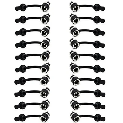 Afbeelding van HSeaMall 20 STKS 5.5x2.1 MM DC Power Jack Socket 2 Pin Vrouwelijke Metalen Ronde Panel Mount Stekker Connector Adapter met Stofdichte Cap