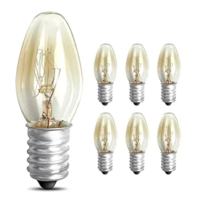 Afbeelding van FOXNSK 6pcs gloeilamp E14 14W 220V Dimbare 2700K Warm wit vervanging Lamp voor elektrische geur Wax zout