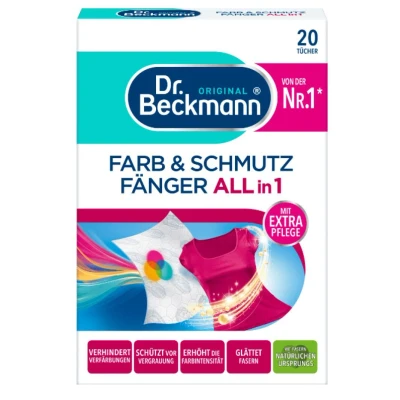 Afbeelding van Dr. Beckmann Kleur &amp; Vuilvanger All in 1/Kleurvangerdoeken voor ultieme bescherming tegen verkleuring 20 doeken