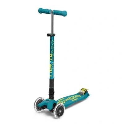 Afbeelding van Micro Step Maxi Deluxe inklapbaar LED petrol groen