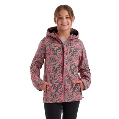Afbeelding van killtec meisjes Softshell jas/outdoorjas met capuchon Mädchen Softshelljacke Print, light moss, 176, 43200 000