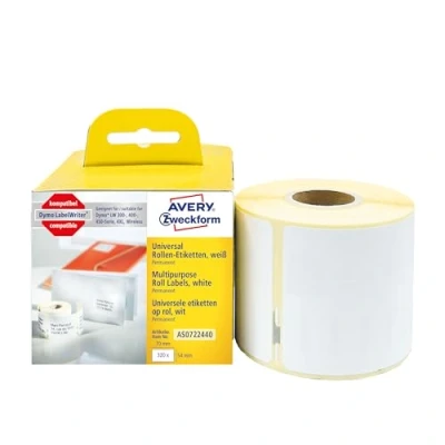 Afbeelding van Avery Zweckform etiketten (rol) 70 x 54 mm Papier Wit 320 stuk(s) Permanent hechtend Universele AS0722440