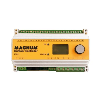Afbeelding van Magnum eto 4550 din rail thermostaat temperatuur vocht 3 x 16a 230 volt 893550
