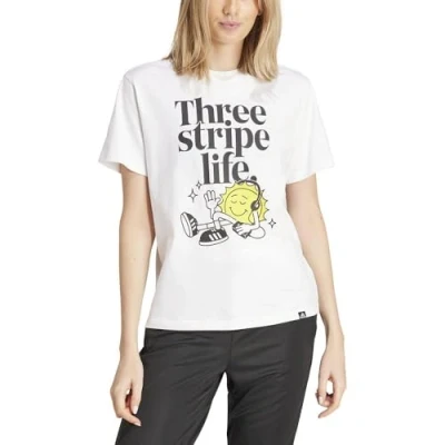 Afbeelding van adidas Dames POSITIVITY GRAPHIC TEE, white, XS