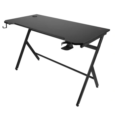 Afbeelding van Konix Drakkar Mani Desktoptafel voor pc gaming, 120 x 60,5 18 cm, bekerhouder en hoofdtelefoonhouder, zwart