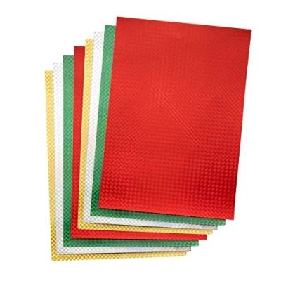 Afbeelding van Baker Ross FE814 Kerstmis Holografische Kaart Pakje Pak van 20, Metallic Kaart, Knutselspullen voor Kinderen, Ideaal Knutselen en Decoratie Maken